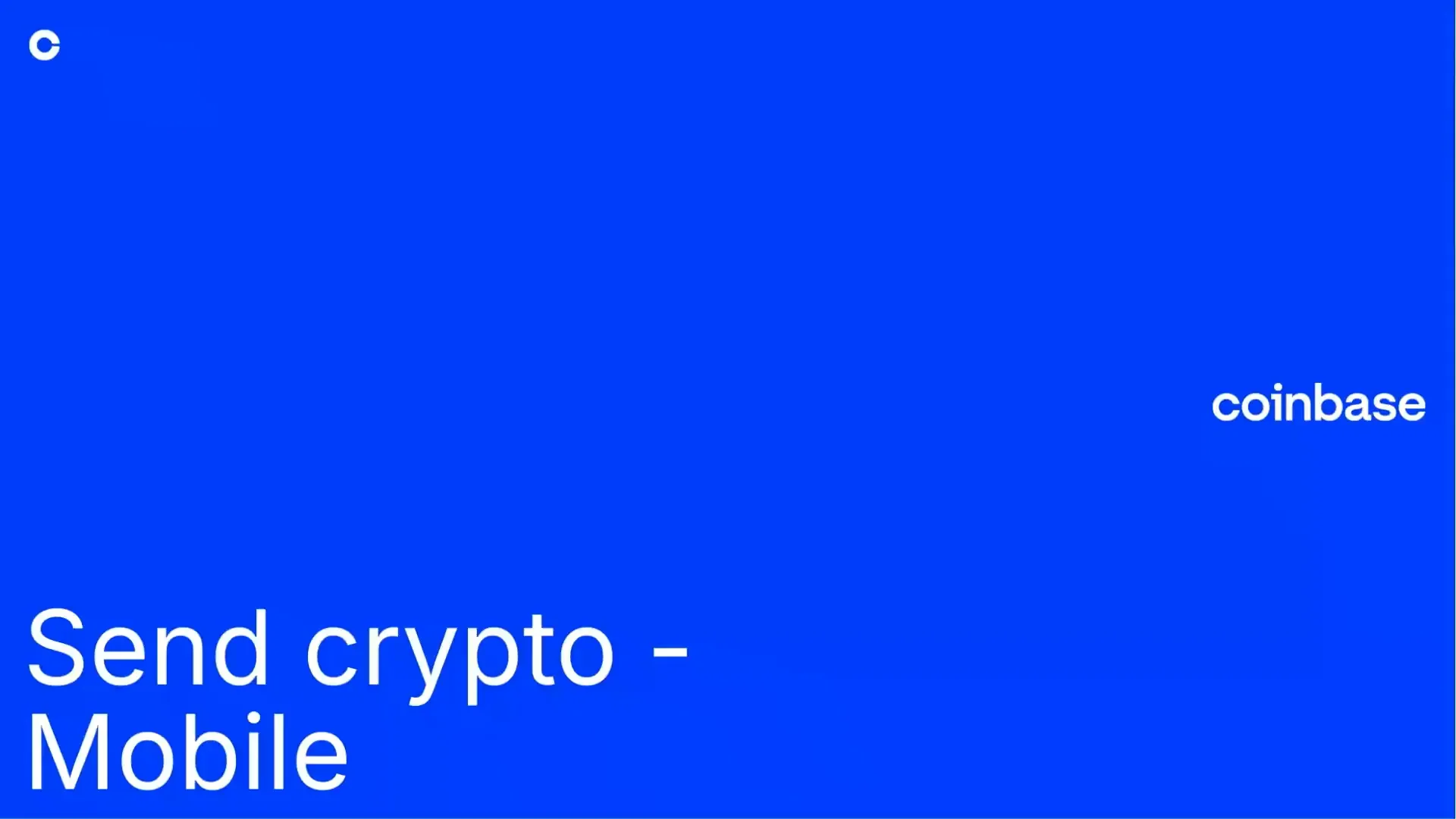 Send crypto - Mobile