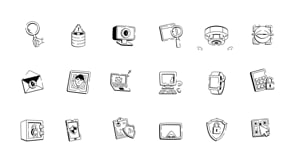 Animated Cyber Security Doodle, an Outline Icon by Vectors Market (Thumbnail 5 of 5)