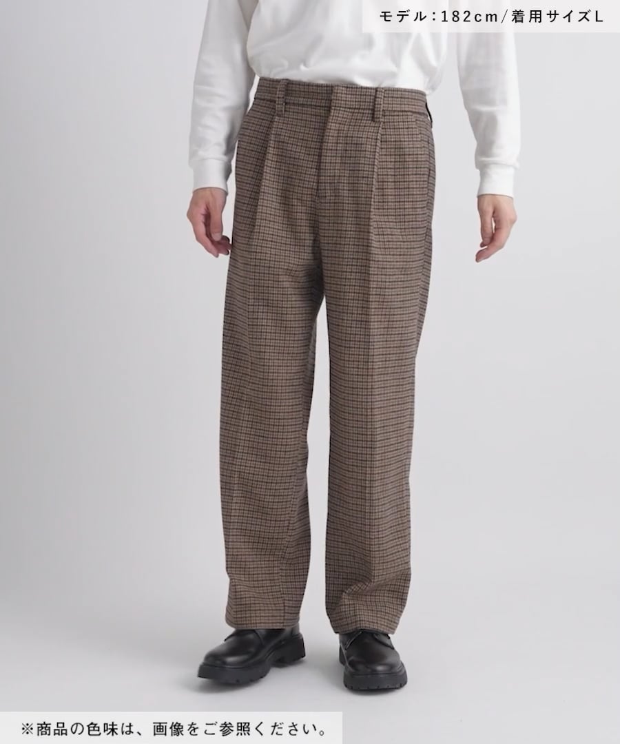 ツイル/ワンタックワイドテーパードスラックス | [公式]レイジブルー