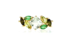 1.70 ct. t.w. Tonal Green Multi-Gemstone Ring in 14kt Yellow Gold