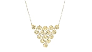 Italian 18kt Gold Over Sterling Multi-Disc Necklace