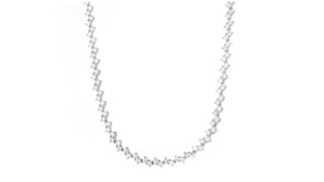 15.00 ct. t.w. CZ Zigzag Necklace in Sterling Silver