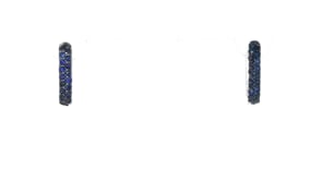 .40 ct. t.w. Sapphire Paper Clip Link Hoop Earrings in Sterling Silver