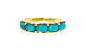 Turquoise Ring in 18kt Gold Over Sterling