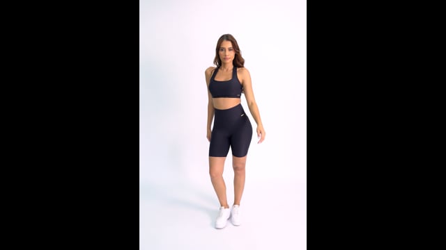 Bermuda Fitness Com Bolso Preta Pure