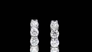 1.00 ct. t.w. Lab-Grown Diamond Five-Stone Hoop Earrings in Platinum