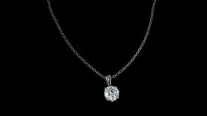 1.00 Carat Lab-Grown Diamond Solitaire Necklace in 14kt White Gold