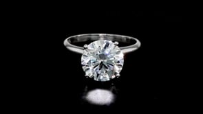 4.00 Carat Lab-Grown Diamond Solitaire Ring in Platinum