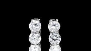 2.00 ct. t.w. Lab-Grown Diamond Huggie Hoop Earrings in 14kt White Gold