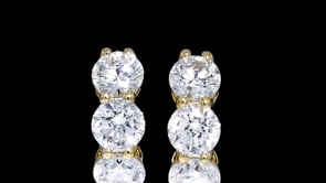 3.00 ct. t.w. Lab-Grown Diamond Huggie Hoop Earrings in 14kt Yellow Gold