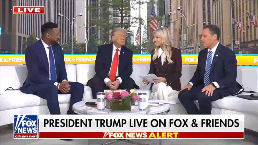 Interview: Donald Trump Sits for a Live In-Studio Interview on Fox and  Friends - September 12, 2025