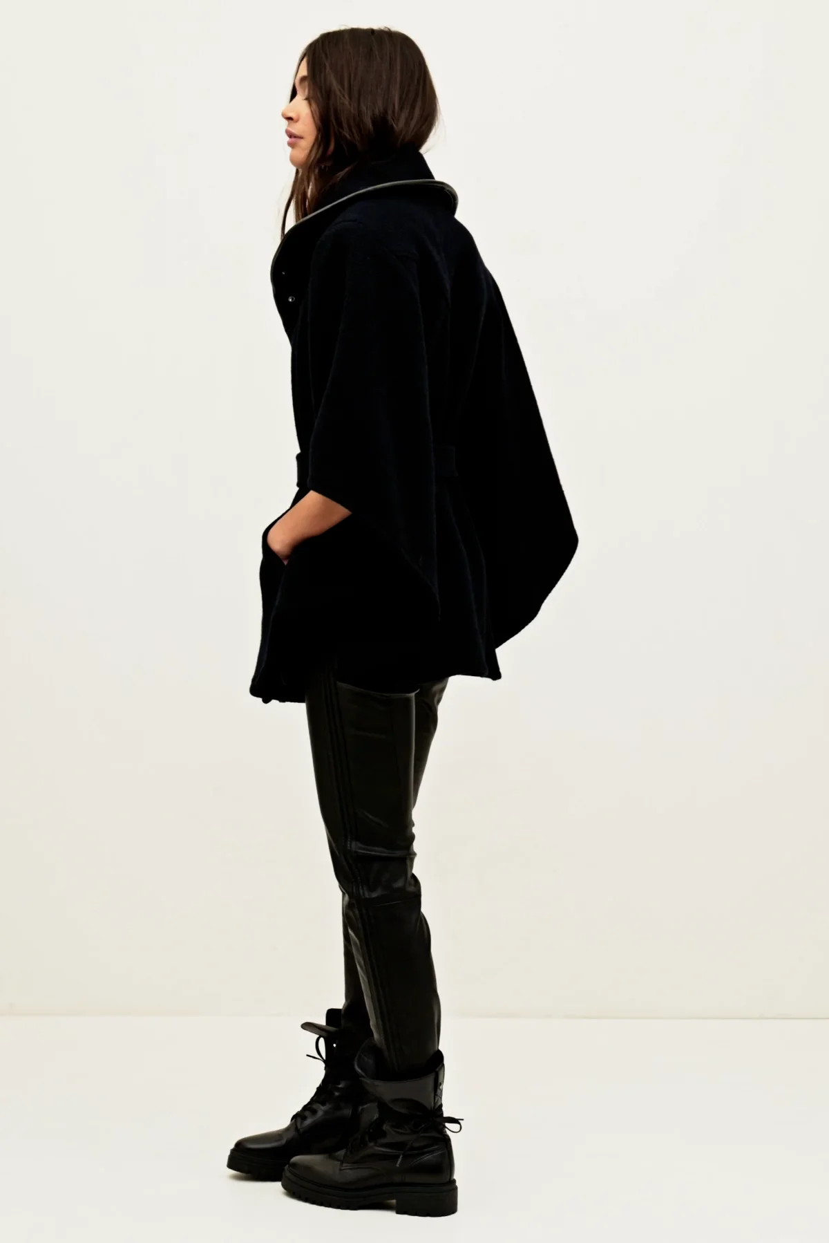 Luxury Wool Coat Sea Blue // ba&sh US