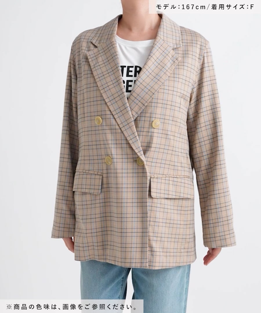 シャツ感覚で羽織れる]チェックテーラードジャケット | [公式