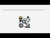 Module 1: Introduction to Six Sigma