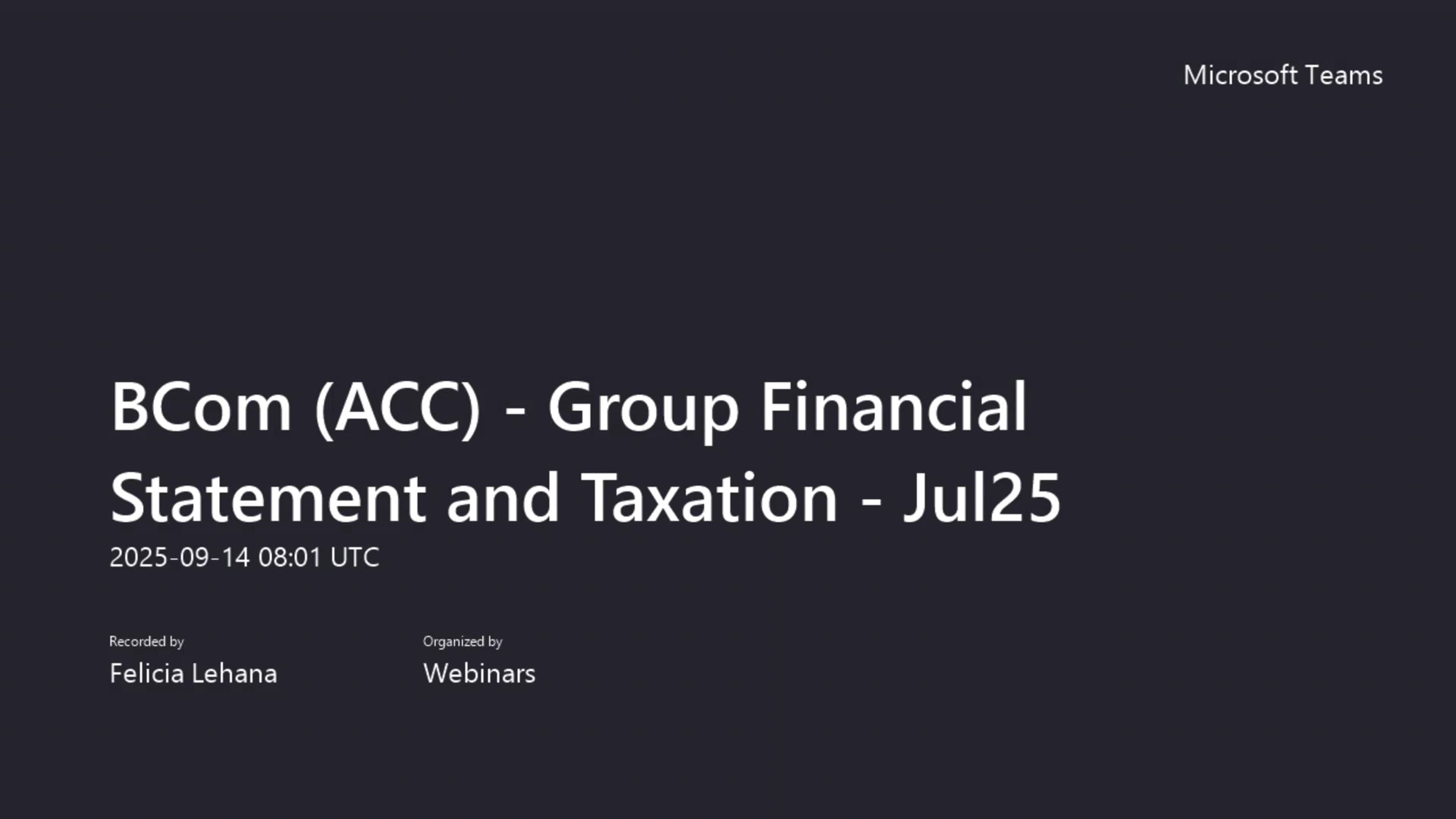 BCom (ACC) - Group Financial Statement and Taxation - Jul25-20250914 ...