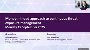 SASIG Webinar - Money-minded approach to continuous threat exposure management