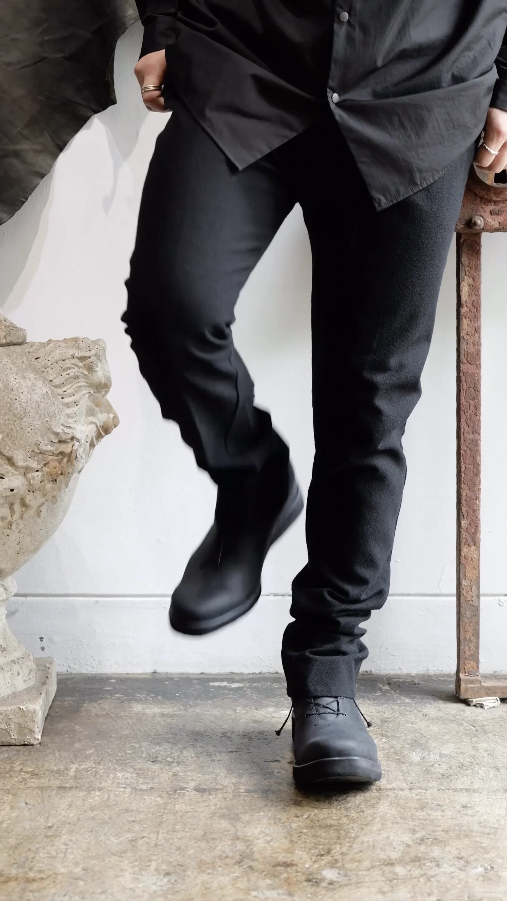 PTJ-CSHS. Slim Pants Cashmere Silk. Black. DEVOA. « GULLAM グラム