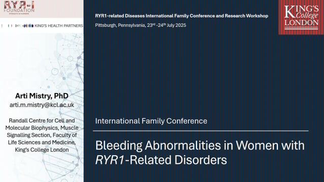 2025 Family Conference Lecture: Bleeding Issues and Abnormalities Related to Menstruation and Pregnancy