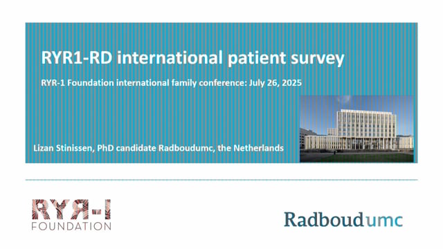 2025 Family Conference Lecture: RYR-1-RD International Patient Survey 