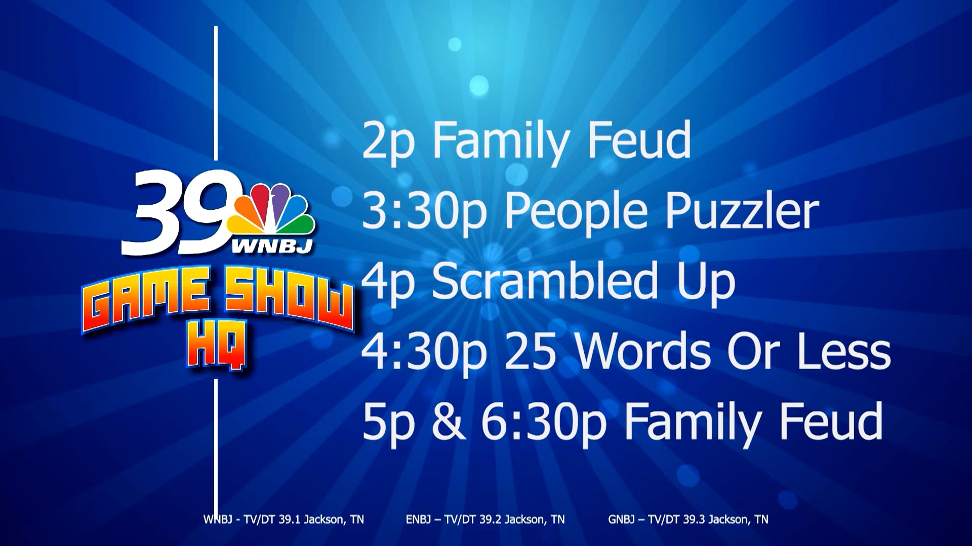 GAME SHOW HQ WEEKDAY LINEUP 2025 05A