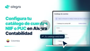 Configura tu catálogo de cuentas NIIF o PUC en Alegra Contabilidad