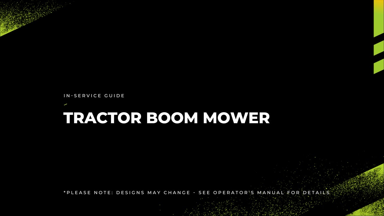 Tractor Boom In-Service