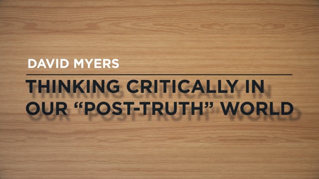 Macmillan Learning - "Thinking Critically in our Post-Truth World"