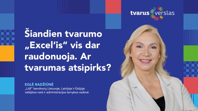 Šiandien tvarumo „Excel‘is“ vis dar raudonuoja. Ar tvarumas atsipirks?