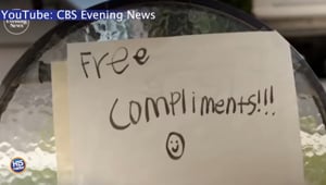 Kid Builds A Compliment Stand