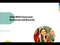 Module 1 Help With Classroom Resources and Records