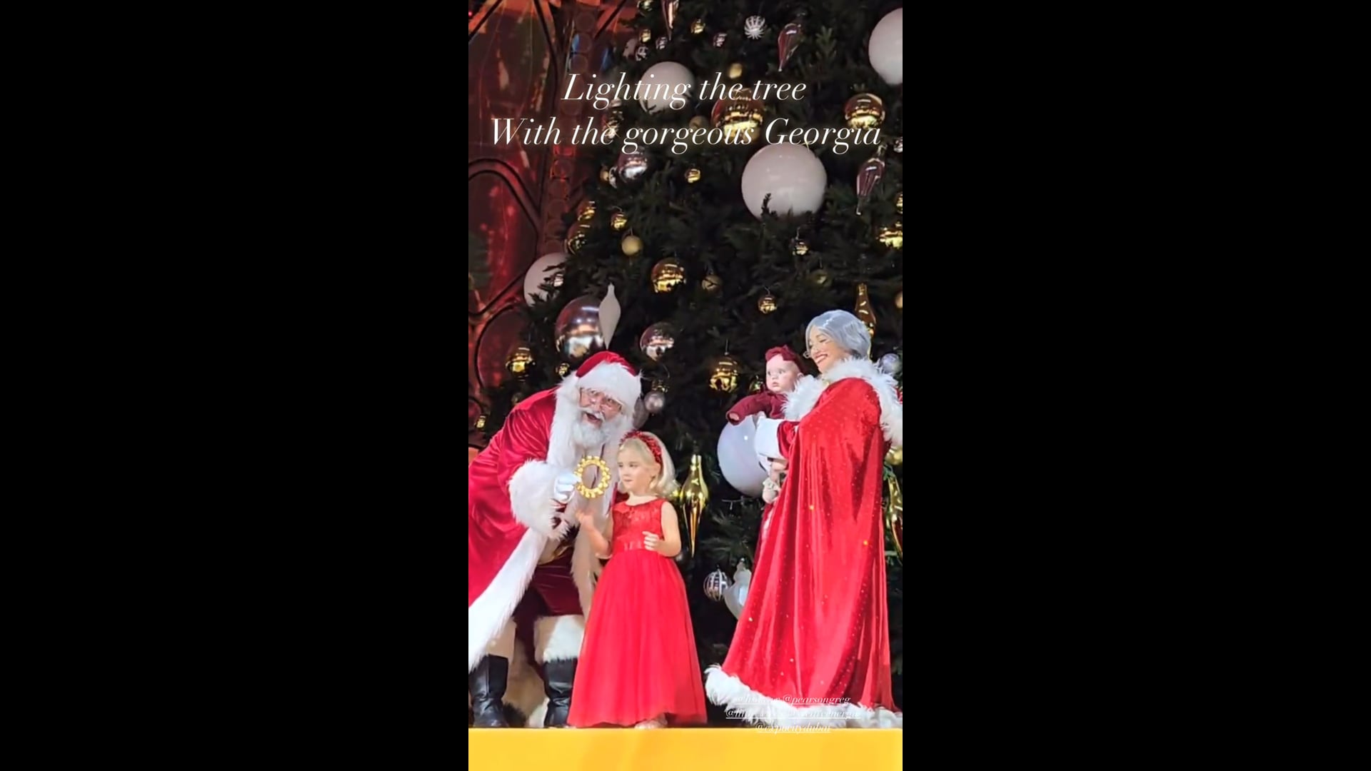 Santa Lighting the Christmas tree at Expo city Dubai