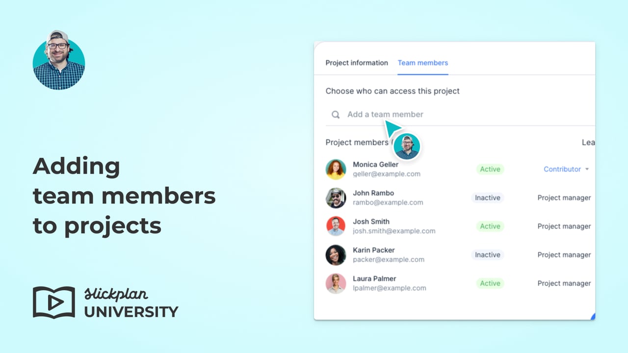 Adding team members to projects