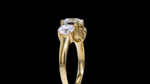 3.00 ct. t.w. Round Lab-Grown Diamond Three-Stone Ring in 14kt Yellow Gold