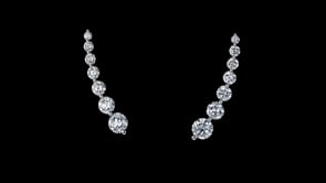 2.00 ct. t.w. Lab-Grown Diamond Ear Climbers in 14kt White Gold