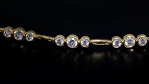 3.00 ct. t.w. Bezel-Set Lab-Grown Diamond Station Bracelet in 14kt Yellow Gold