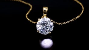 2.00 Carat Lab-Grown Diamond Solitaire Necklace in 14kt Yellow Gold