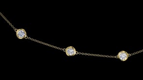 5.00 ct. t.w. Lab-Grown Diamond Station Necklace in 14kt Yellow Gold