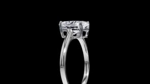 2.00 Carat Oval Lab-Grown Diamond Solitaire Ring in 14kt White Gold