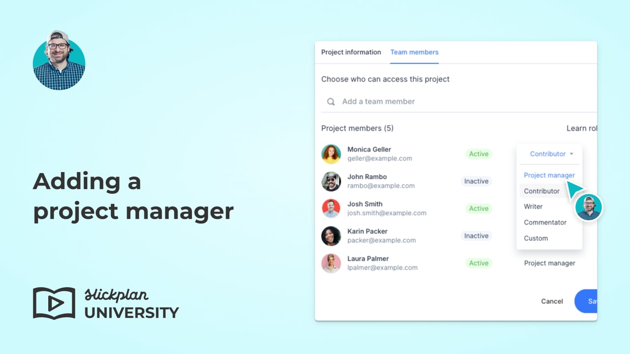 Adding a project manager