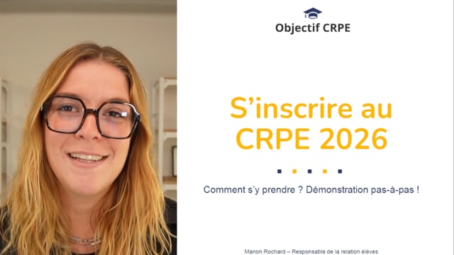Comment s'inscrire au CRPE 2026 ?