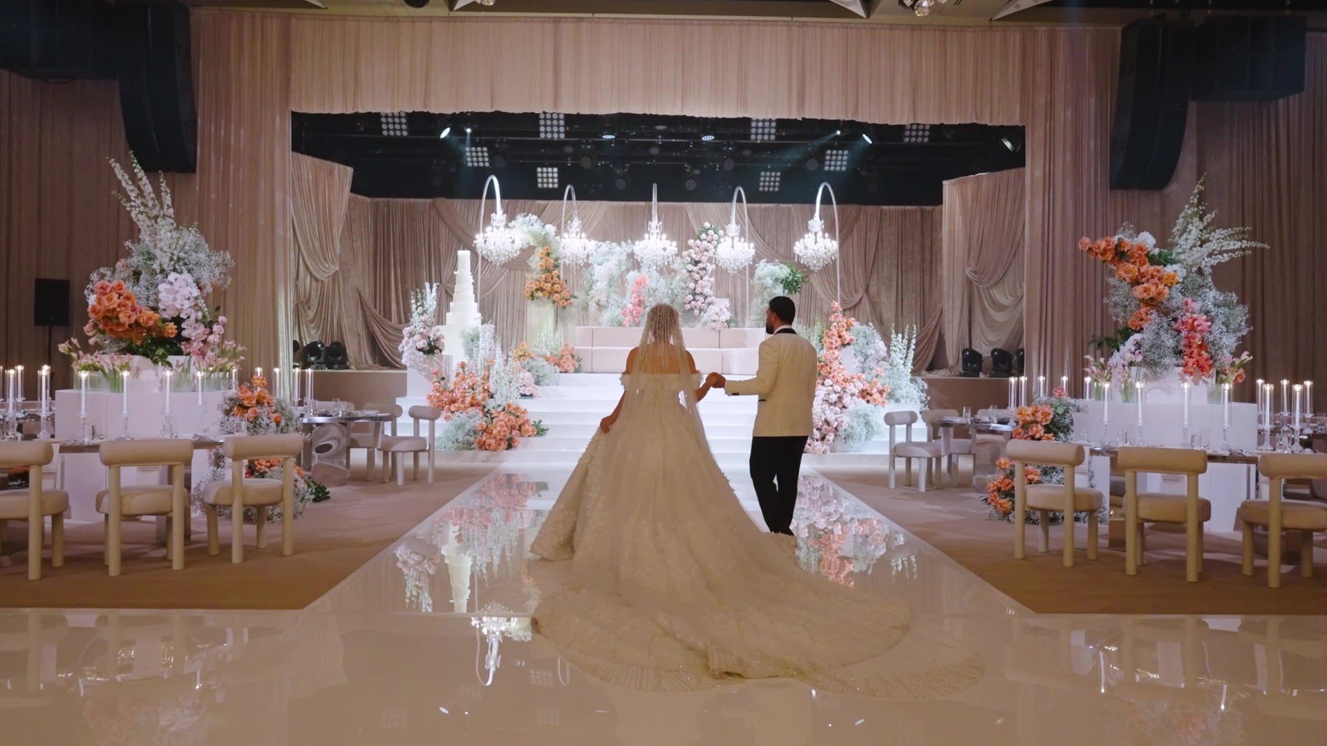 Wedding film in the Palladium B + C at Crown Melbourne by C2 Films
