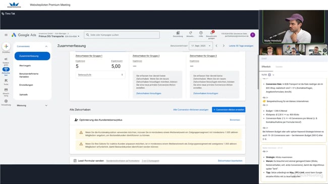 Probleme mit dem Google Merchant Center und Shopify, Conversion-Tracking-Analyse bei Shopify, Strategie für Brand-Kampagnen, Differenzen bei Conversion-Zahlen in Google Ads & Performance-Probleme bei PMAX-Kampagnen mit Malte vom 18.09.25