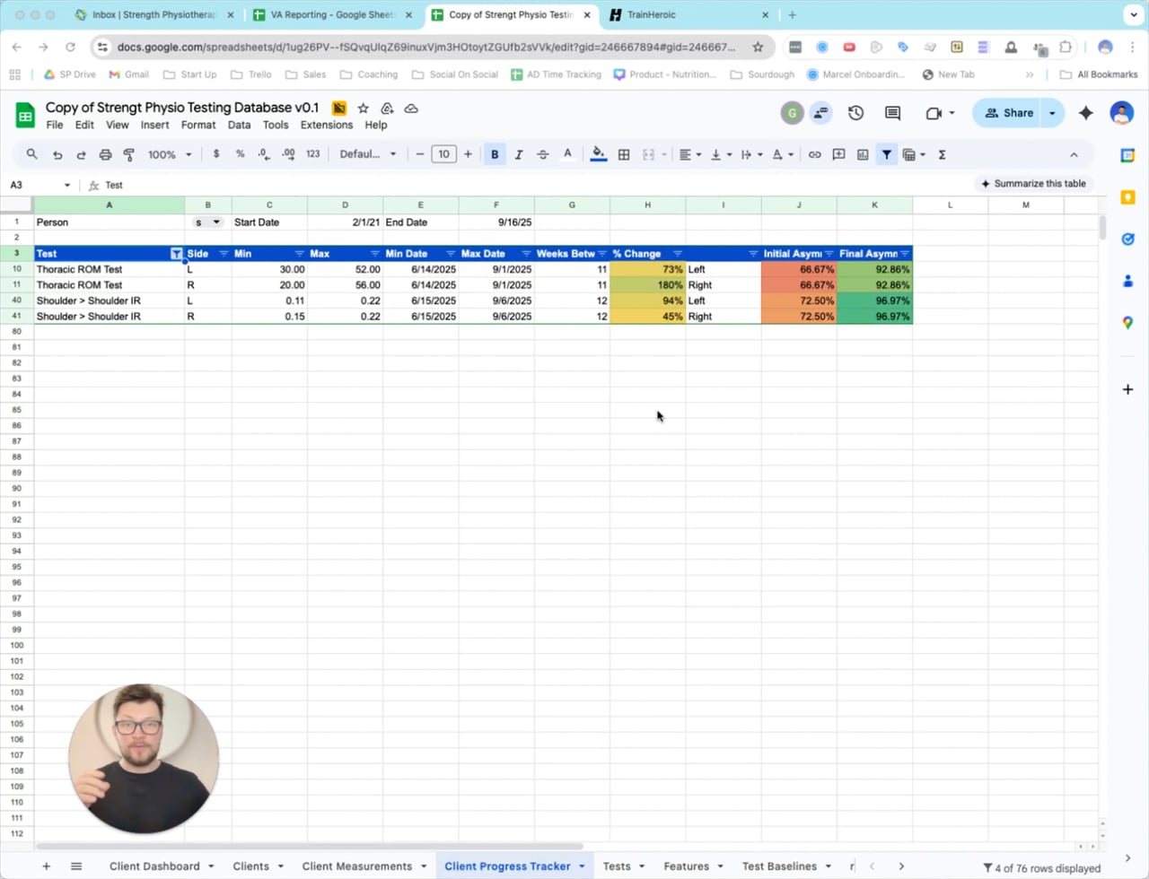 A real shoulder assessment data walkthrough