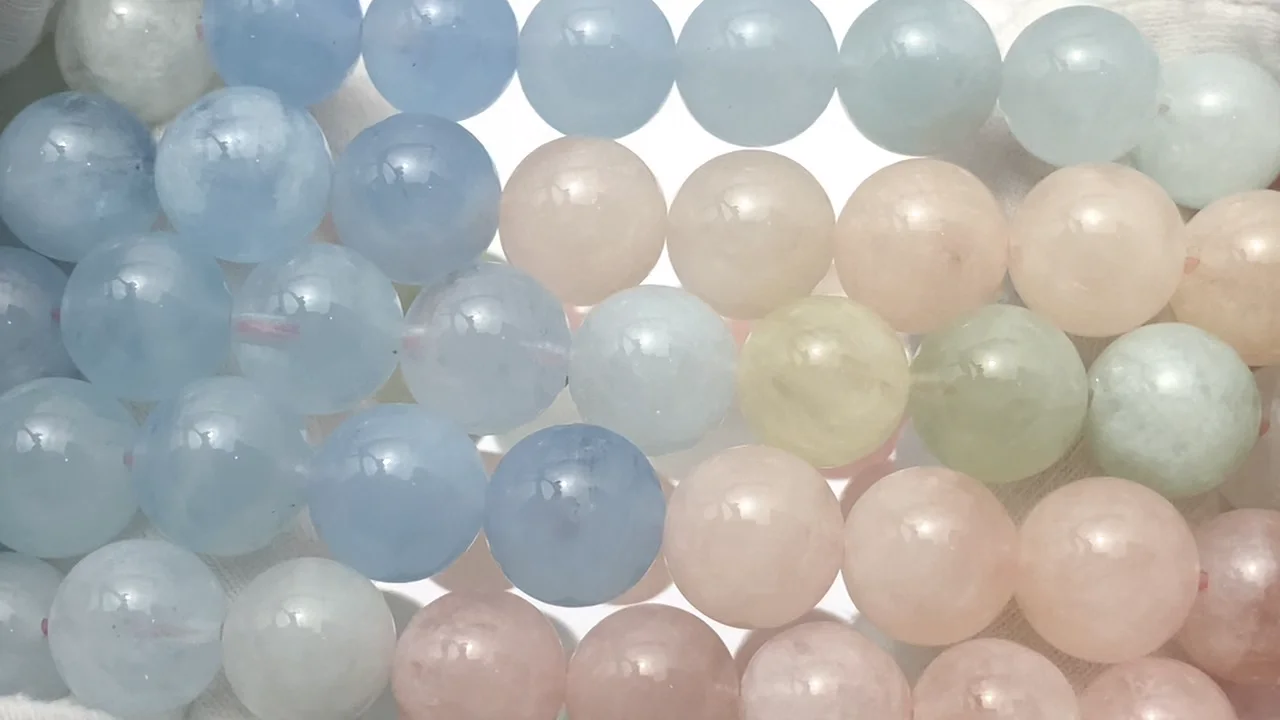 ベリルミックス ラウンド10mm ブレスレット｜天然石ビーズの卸問屋