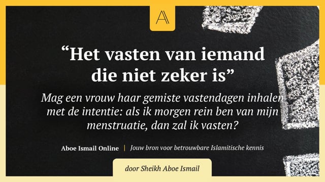 Het vasten van iemand die niet zeker is