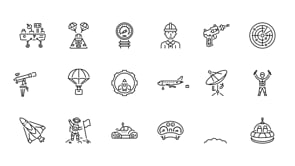Animated Aerospace Icon Art Set, an Outline Icon by Prosymbols (Thumbnail 4 of 4)