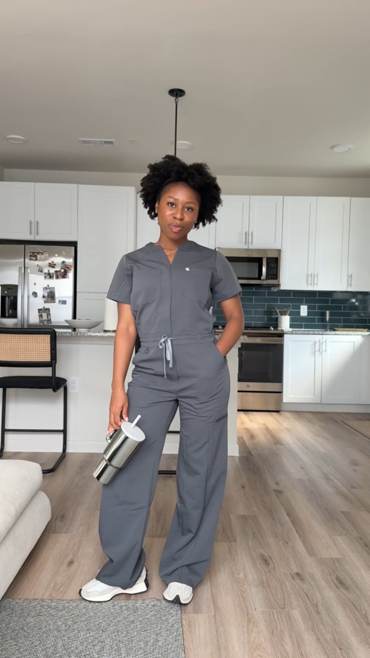 Empower Wide Leg Scrub Jumpsuit - Fabletics Canada