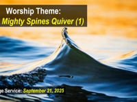 Worship for September 21, 2025