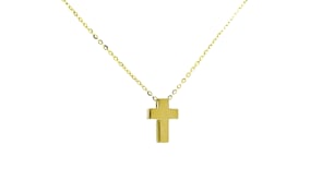 14kt Yellow Gold Cross Pendant Necklace