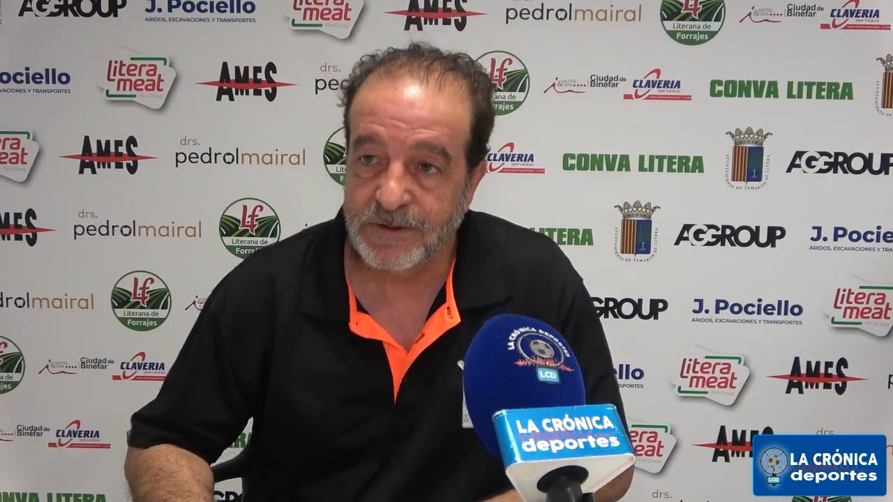 FÉLIX JIMÉNEZ (Entrenador CDJ Tamarite) CDJ Tamarite 1-2 CF Calamocha / Jor. 3/ Tercera Rfef